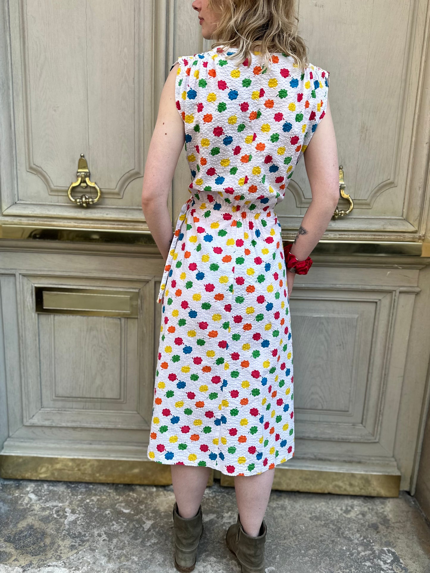 Robe blanche fleurie