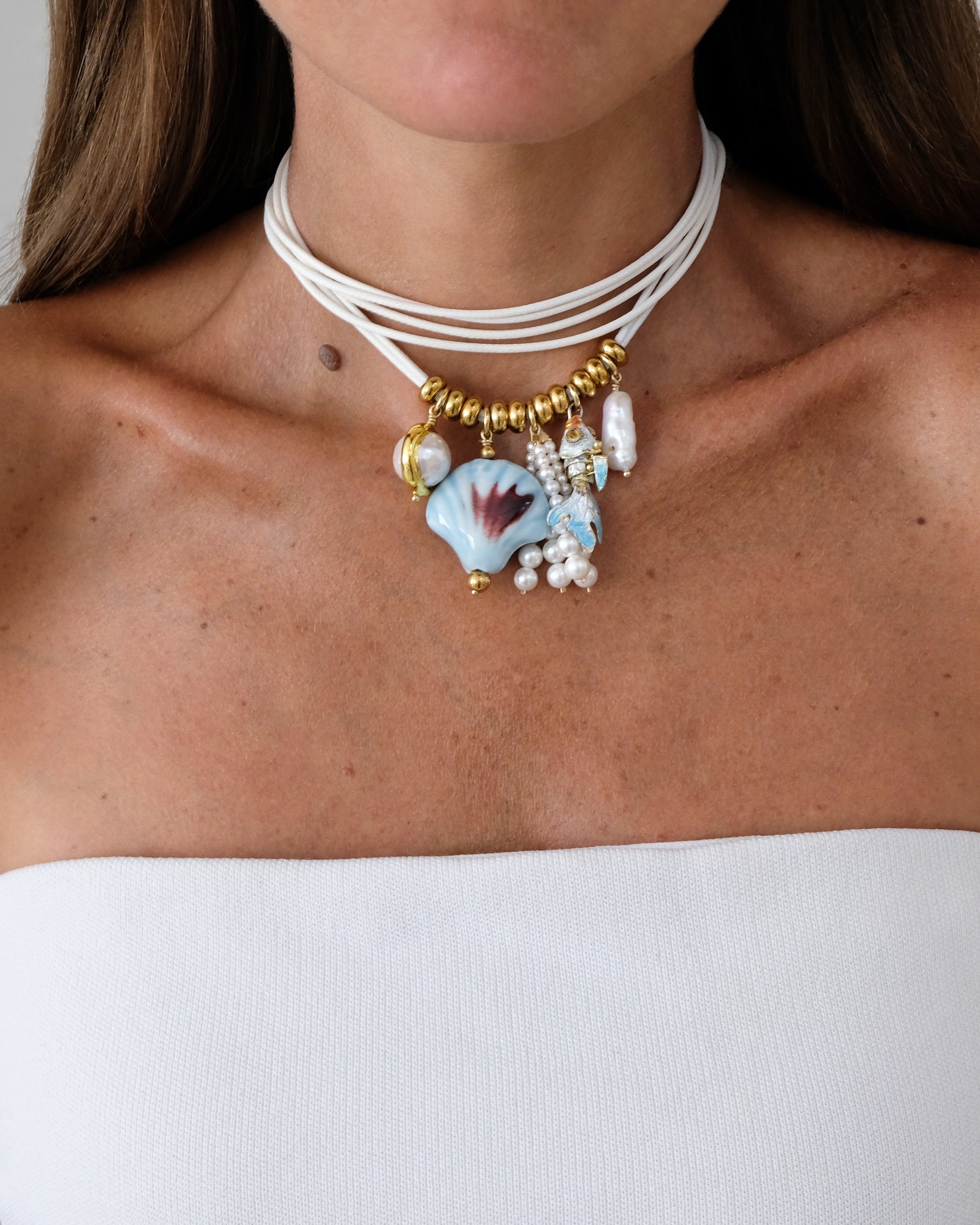 Collier Mermaid Pampilles Ivoire