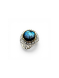 Bague labradorite reflets bleus