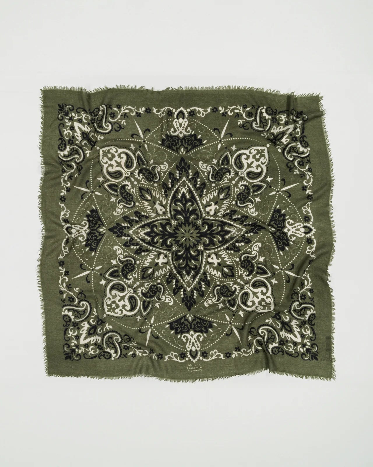 Foulard Kaki Maison Lecomte Flament