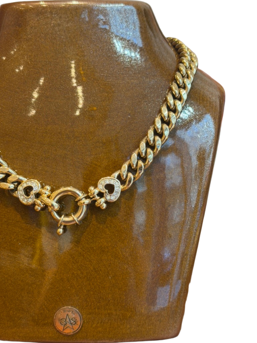 Collier Agatha maille gourmette dorée