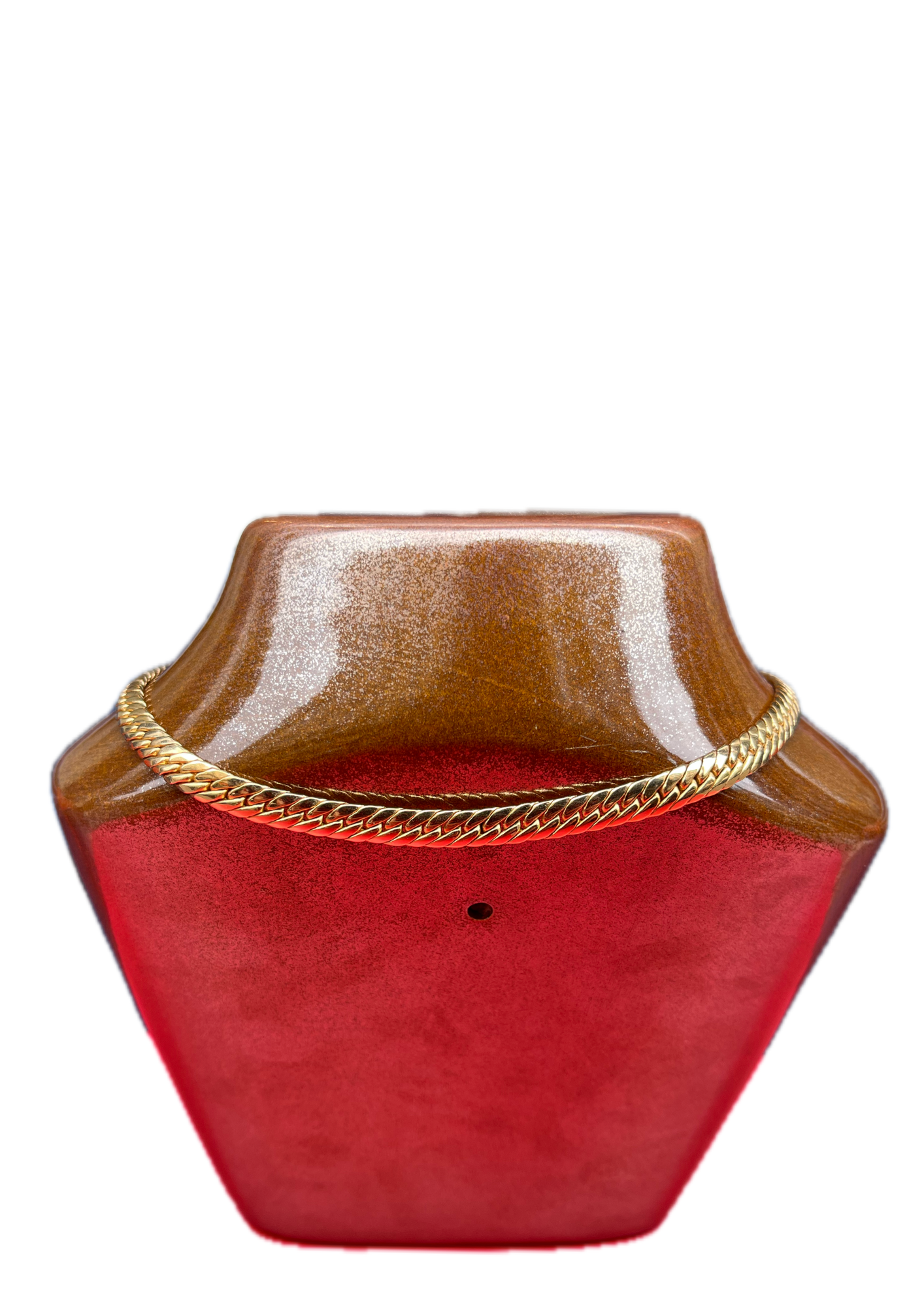 Collier doré à maillons plats