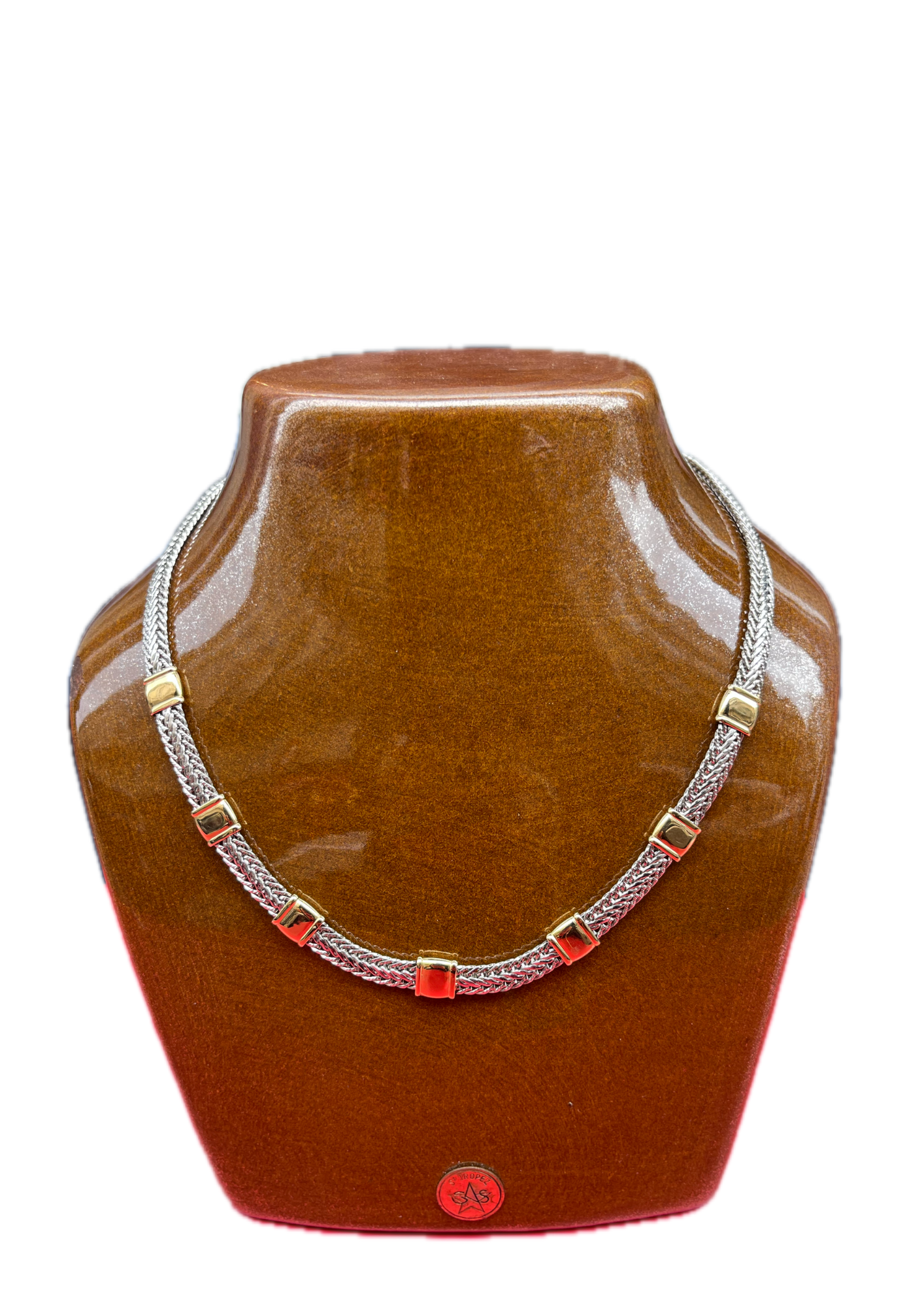 Collier vintage bicolore
