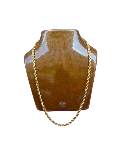 Collier torsadé doré Monet