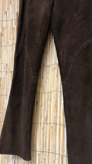 Pantalon en daim marron