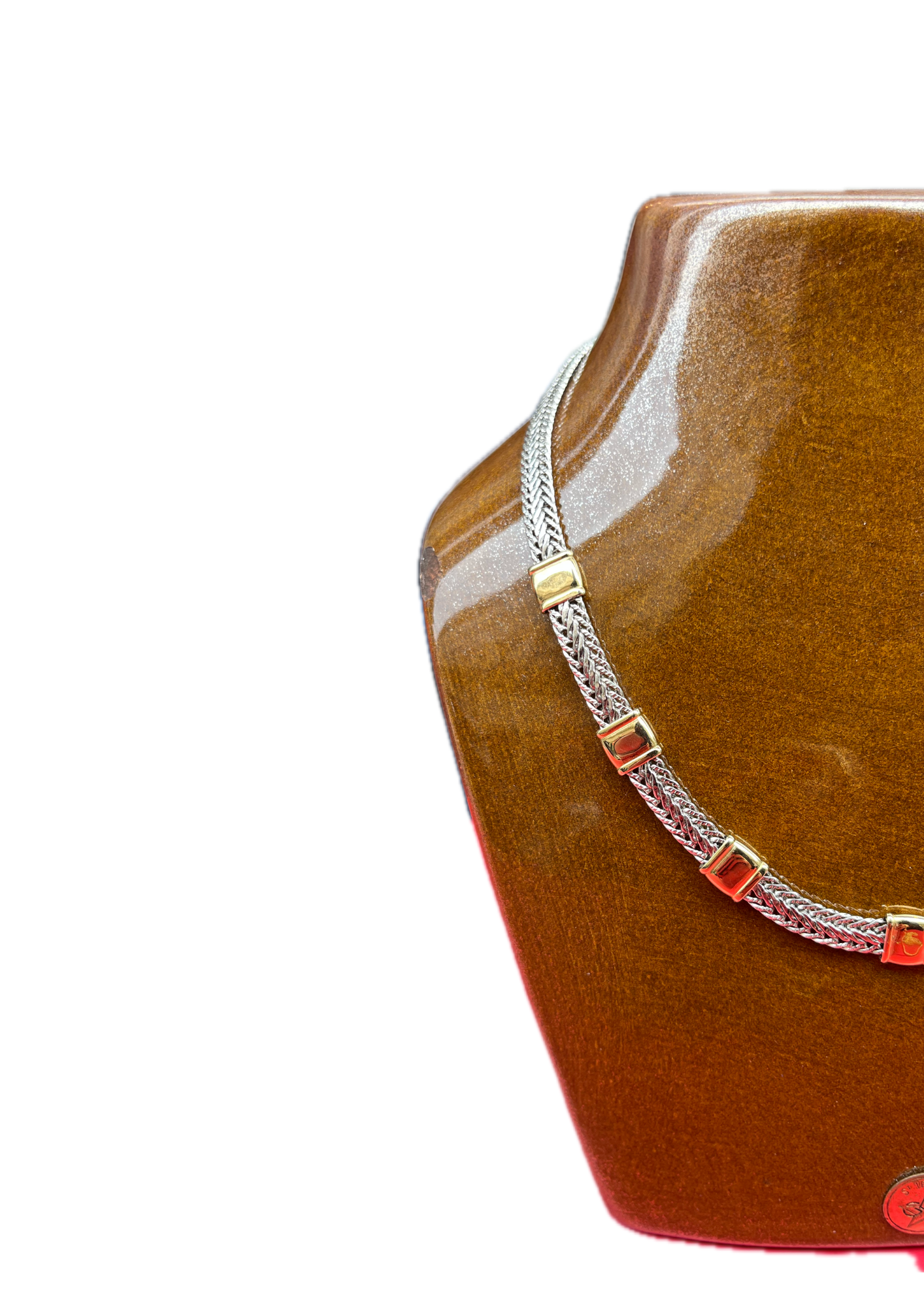 Collier vintage bicolore