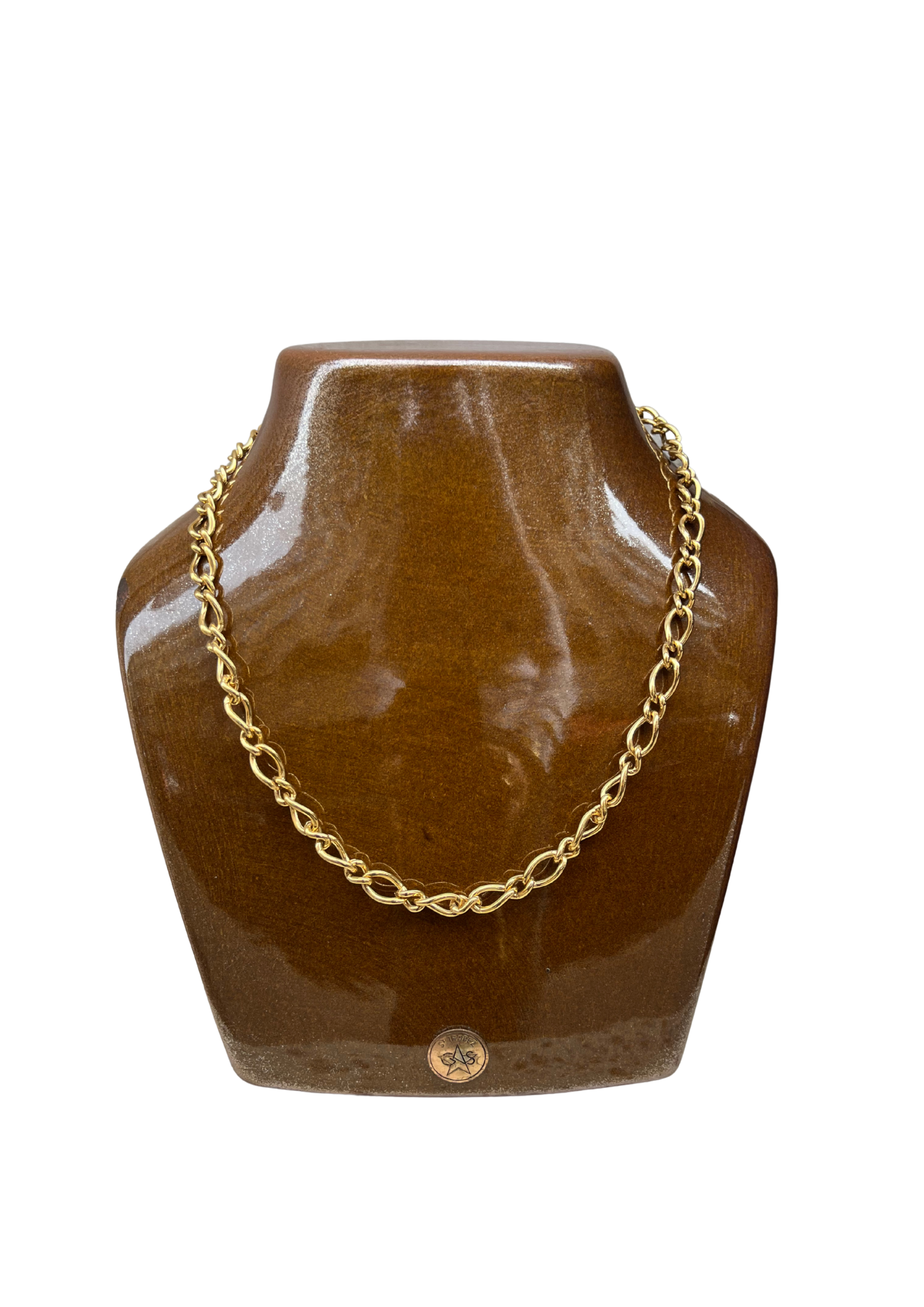 Collier à maillons entrelacés dorés Monet