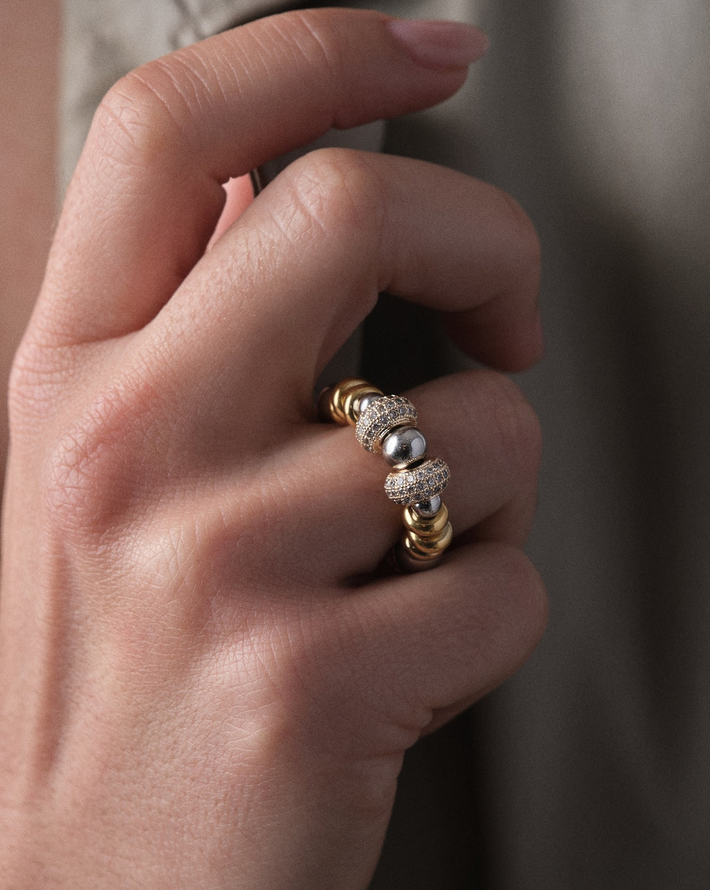 Bague Nefertiti Doré Double