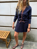 Ensemble Miu Miu – Cardigan & jupe plissée