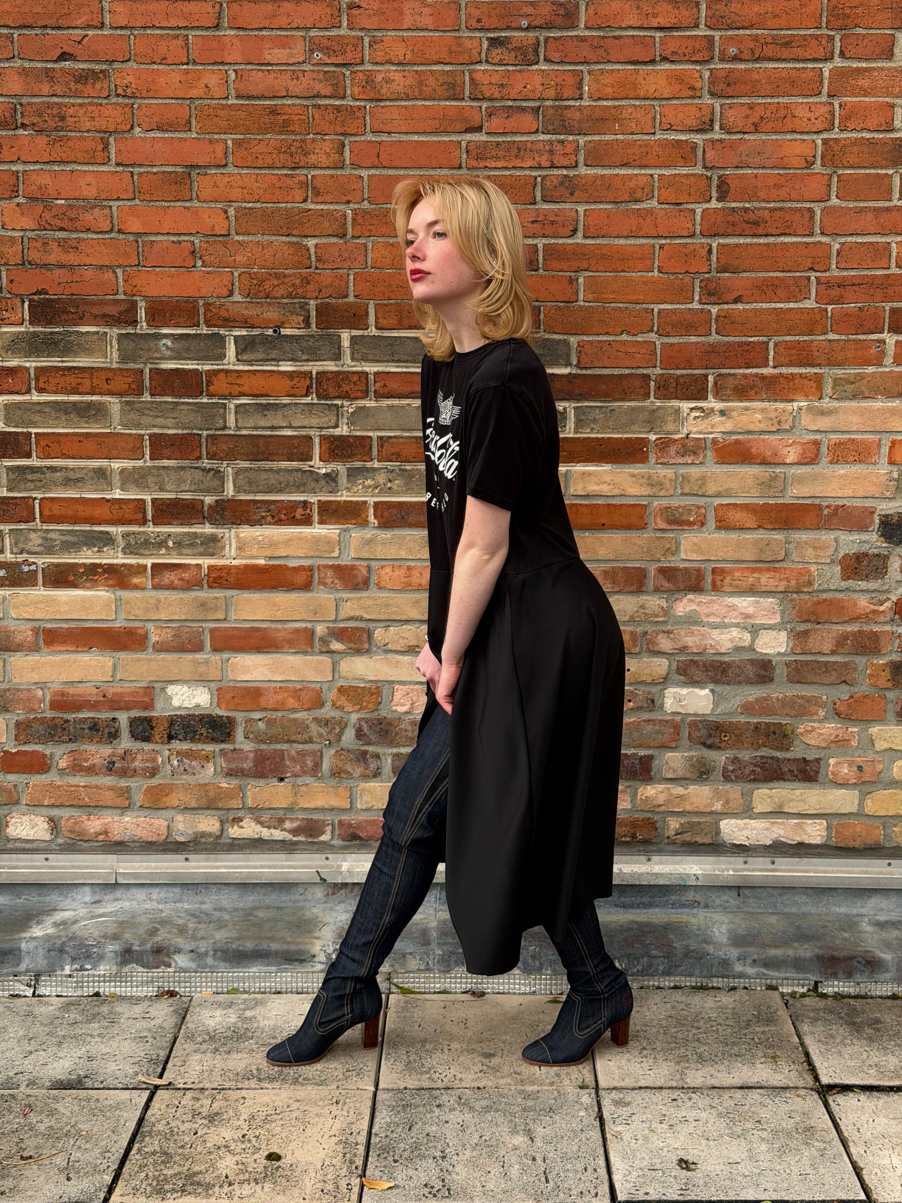 Robe upcyclée Coca-Cola noire
