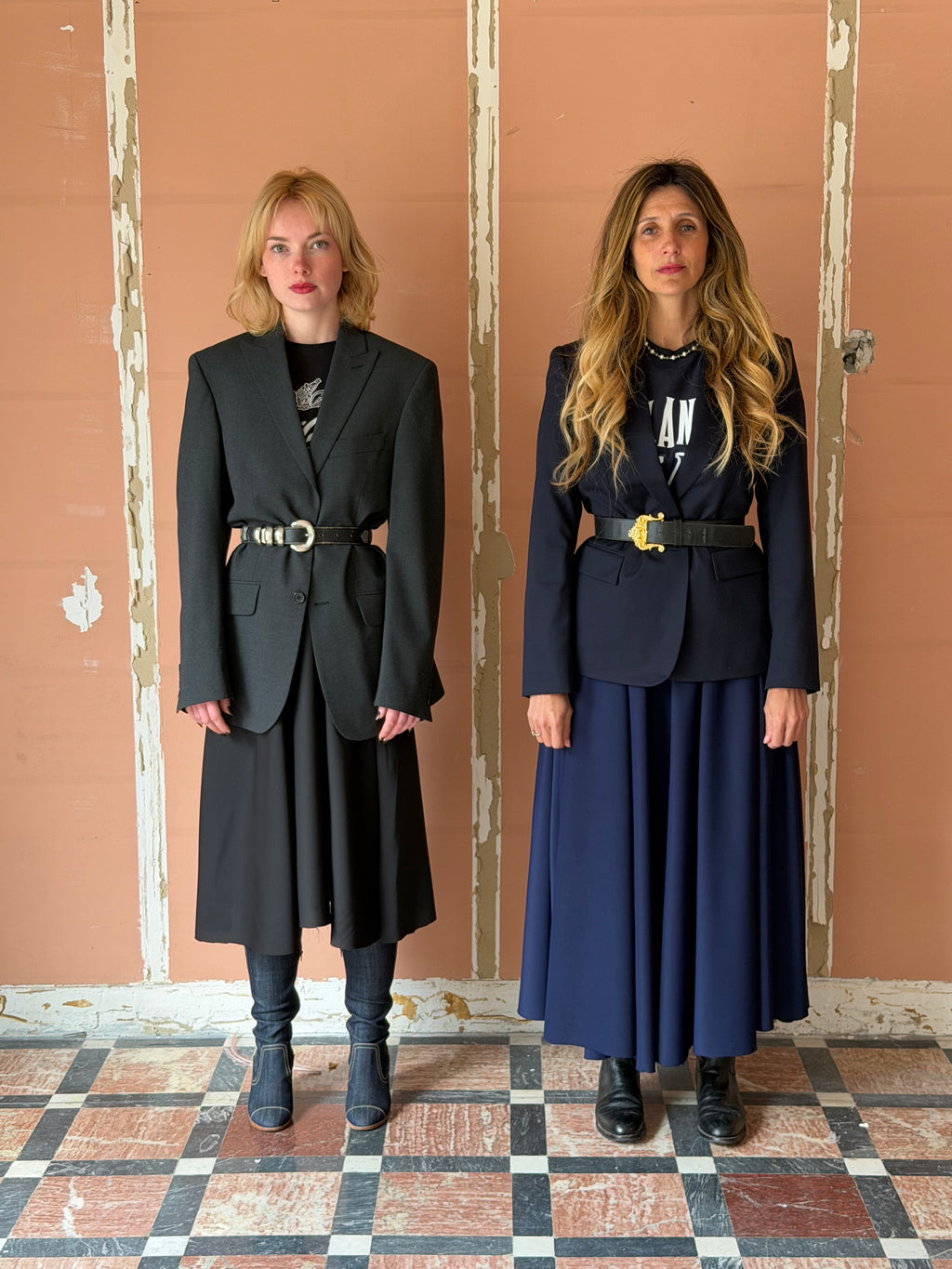 Robe upcyclée Villanova bleu marine