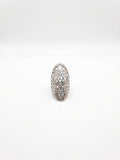 Bague longue ajourée en argent