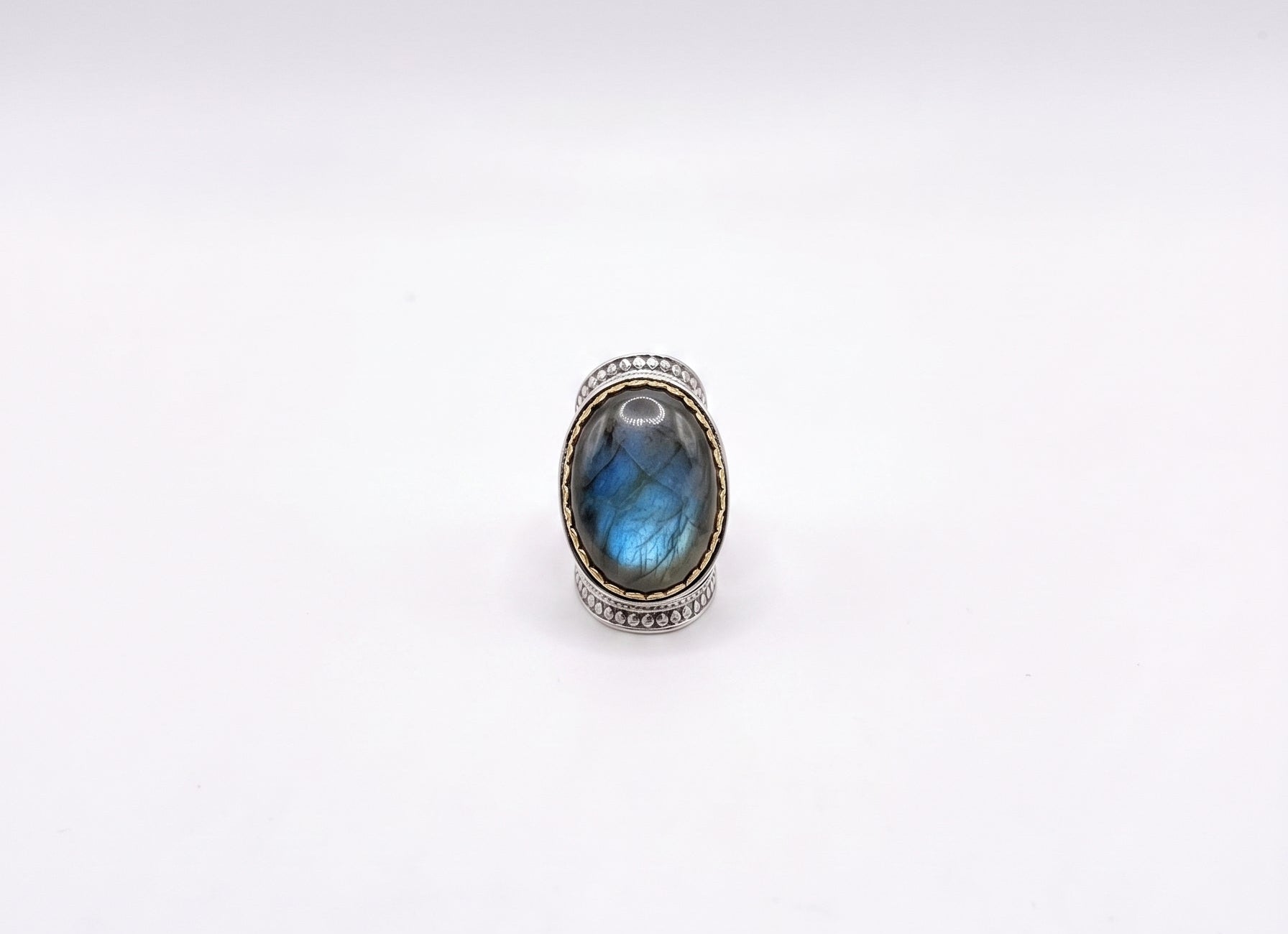 Bague labradorite du Canada - grand modèle