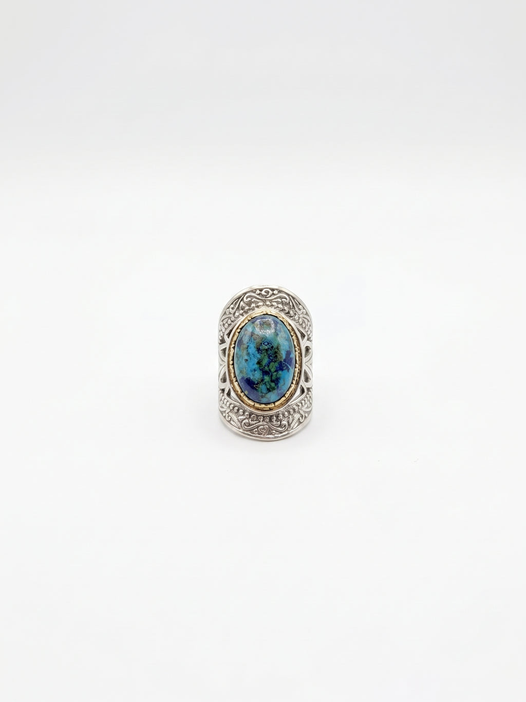 Bague azurite du Pérou