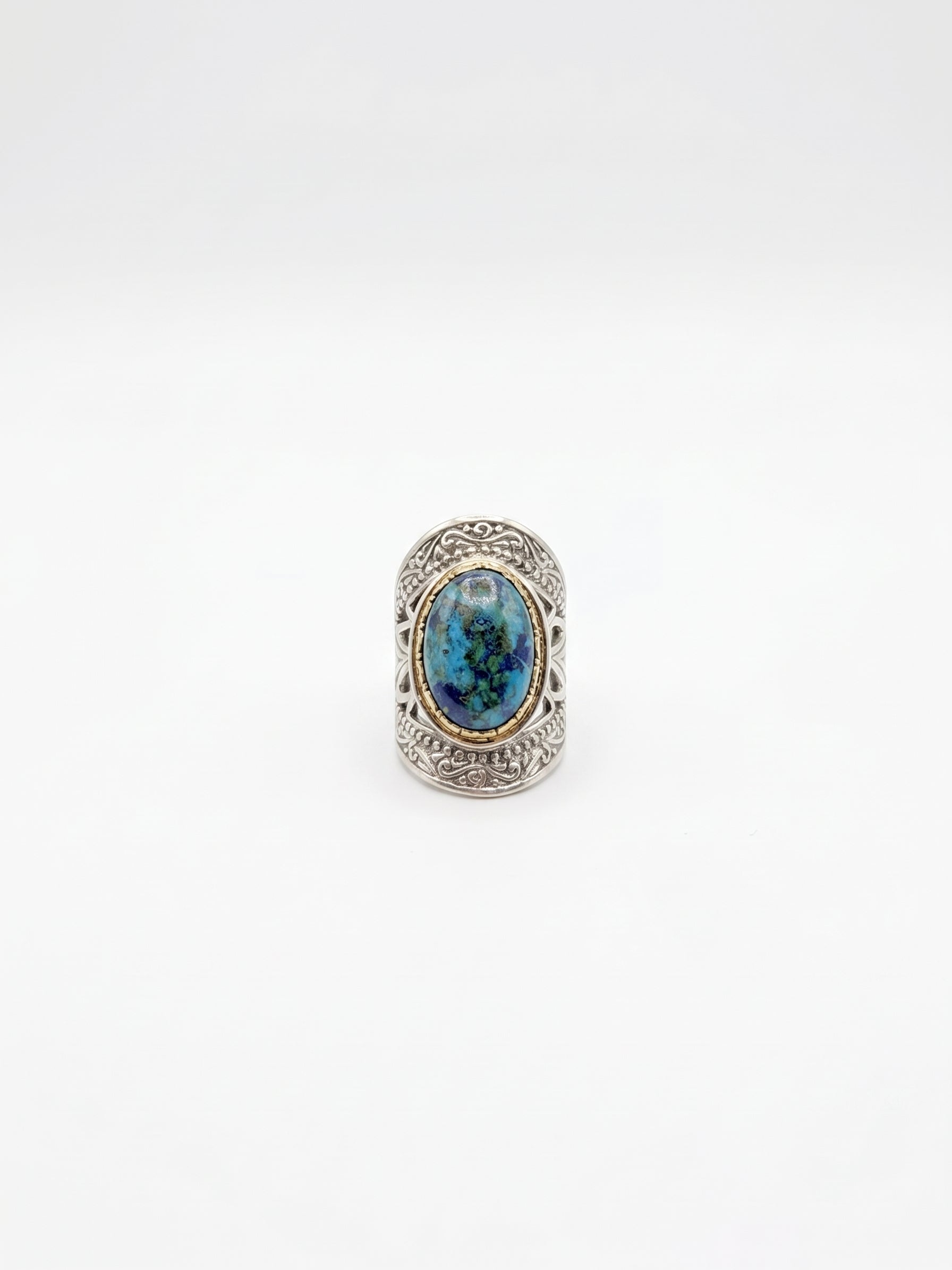 Bague azurite du Pérou