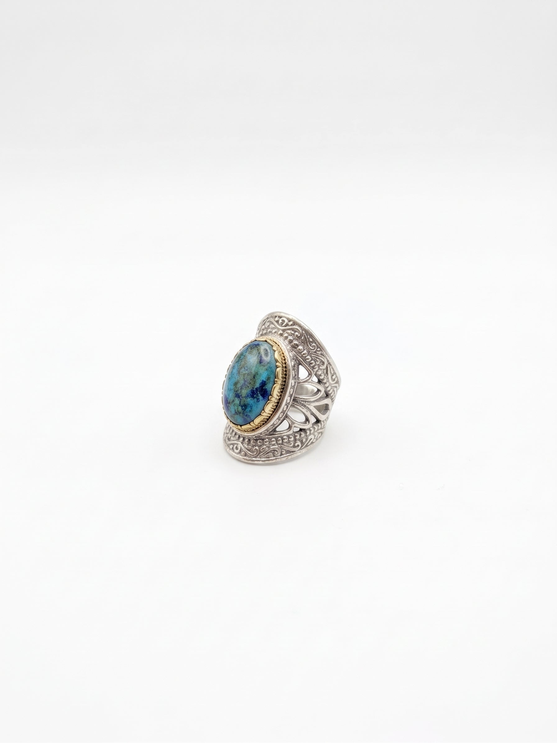 Bague azurite du Pérou