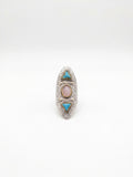 Bague kunzite et turquoise