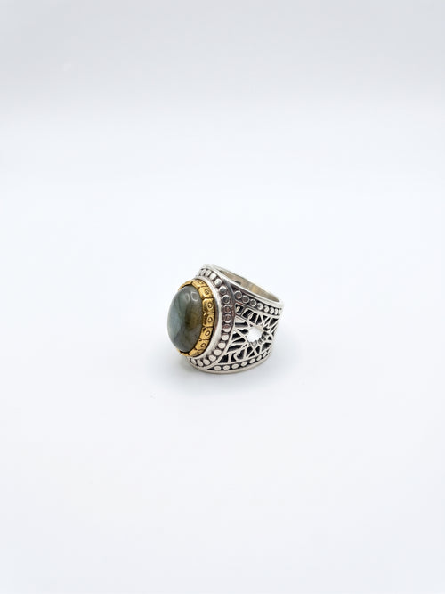 Bague labradorite du Canada