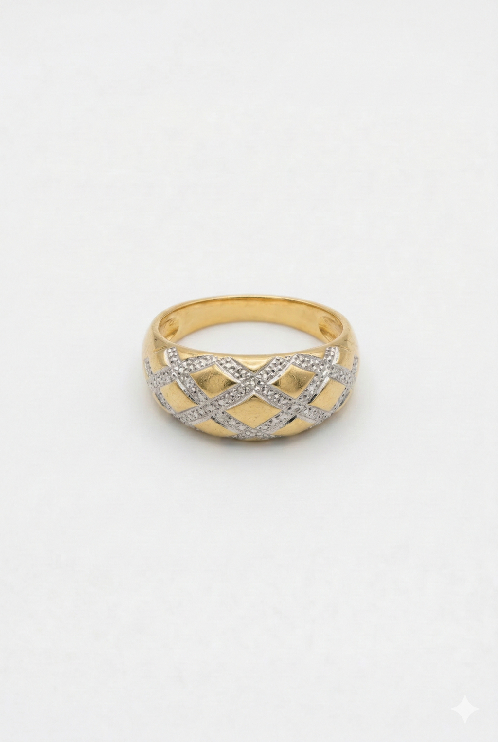 Bague motif losanges