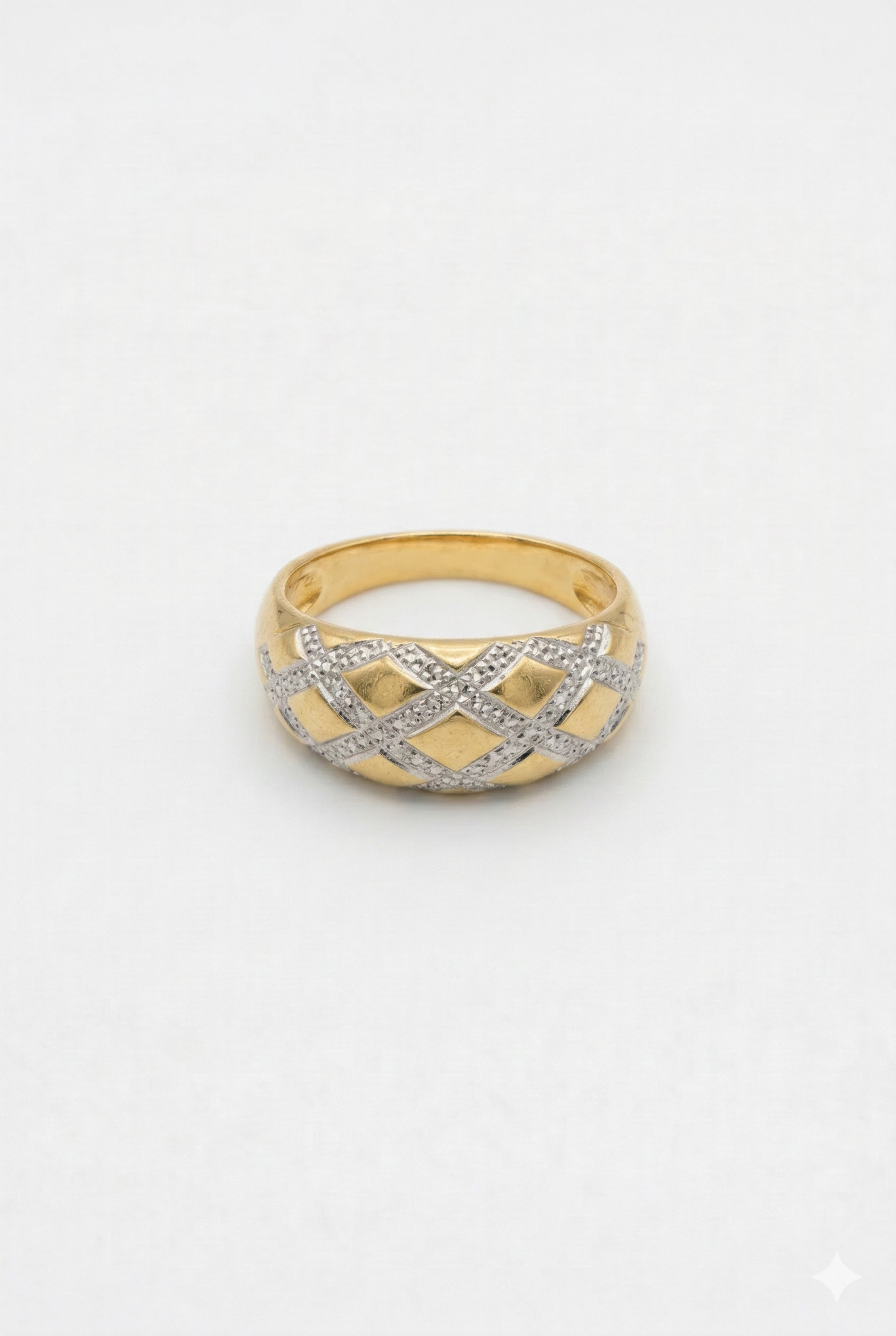 Bague motif losanges