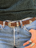 Ceinture en cuir brun