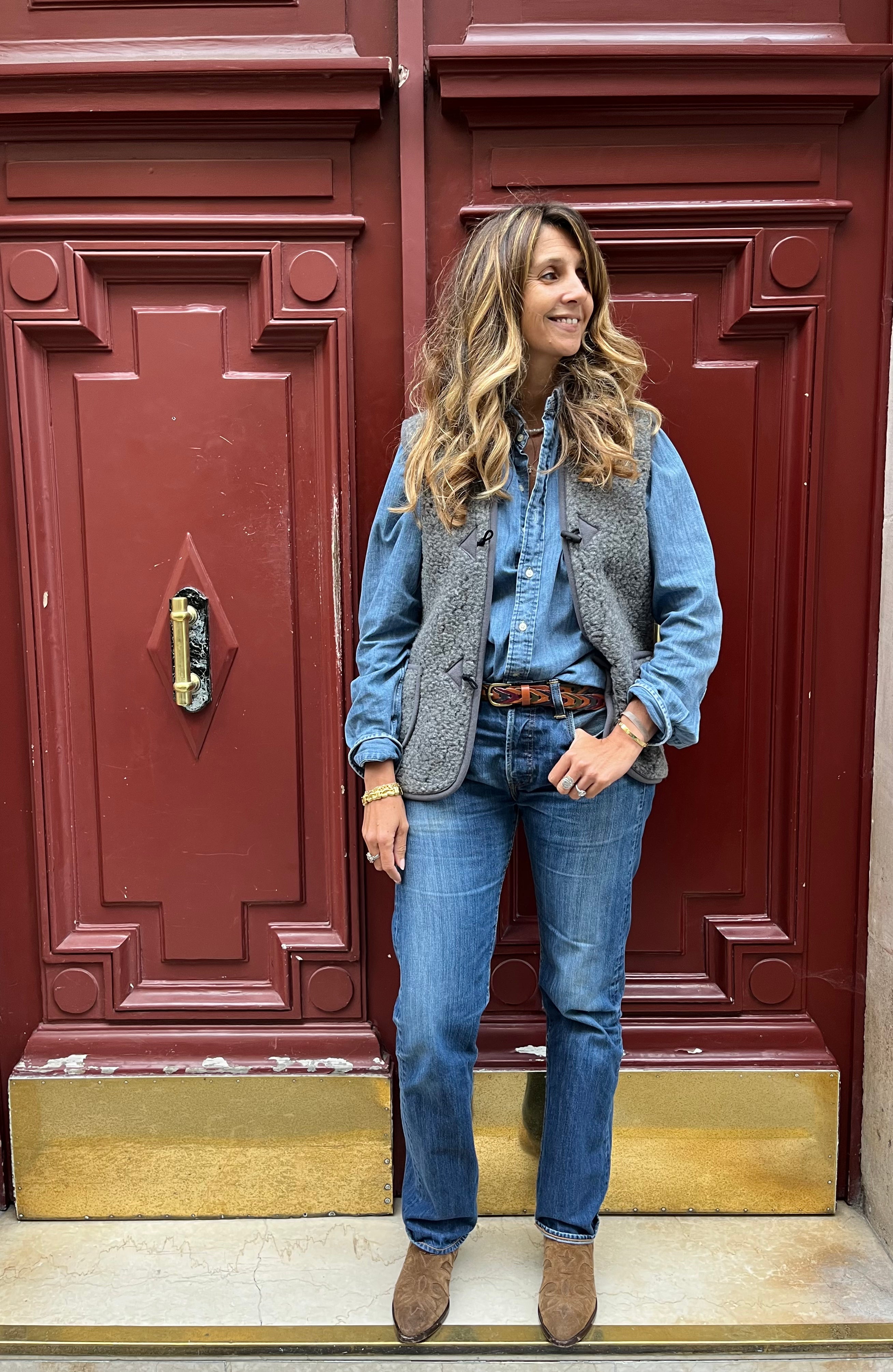 Gilet en laine gris