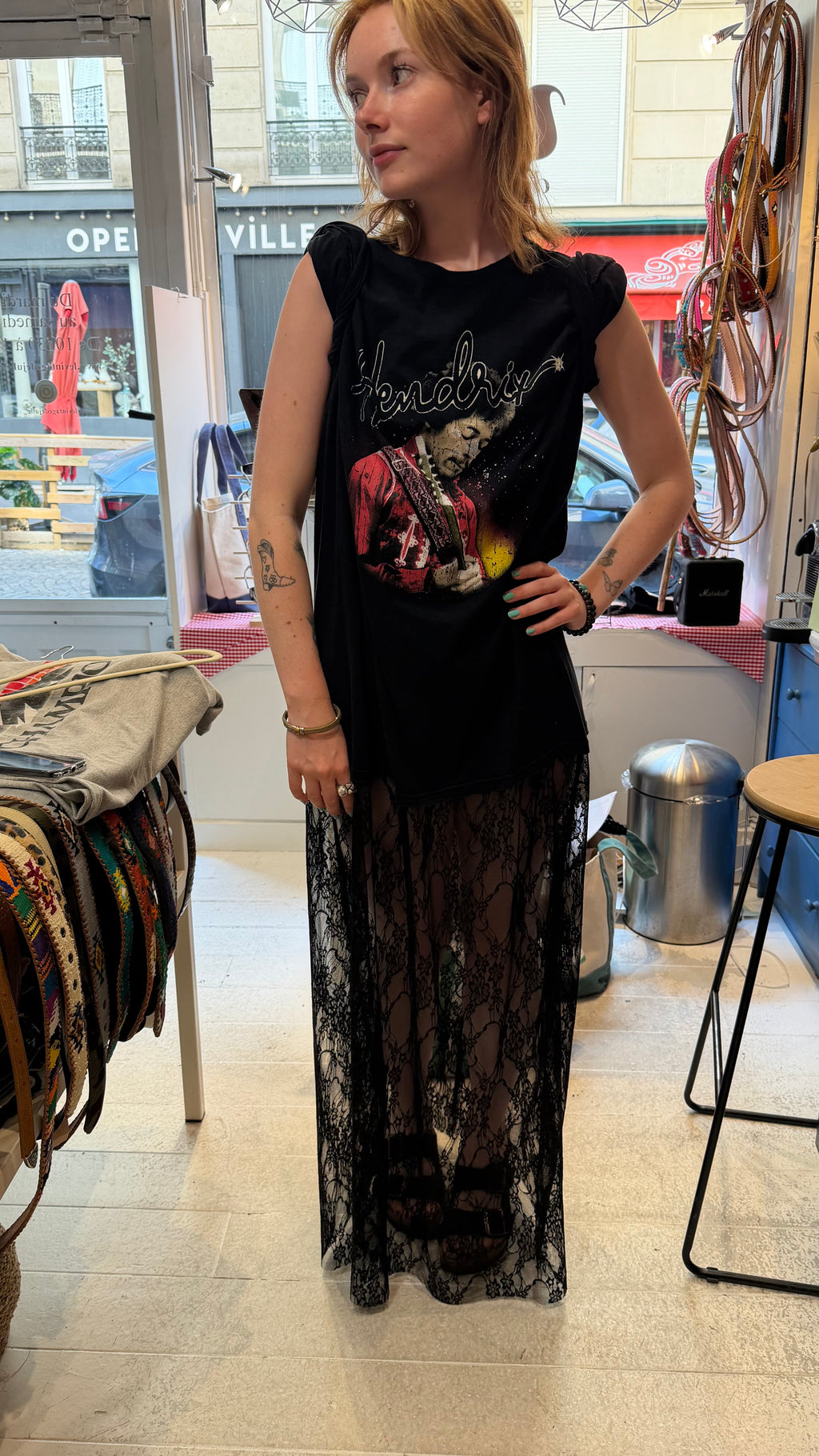 Robe upcyclée « Jimi Hendrix »