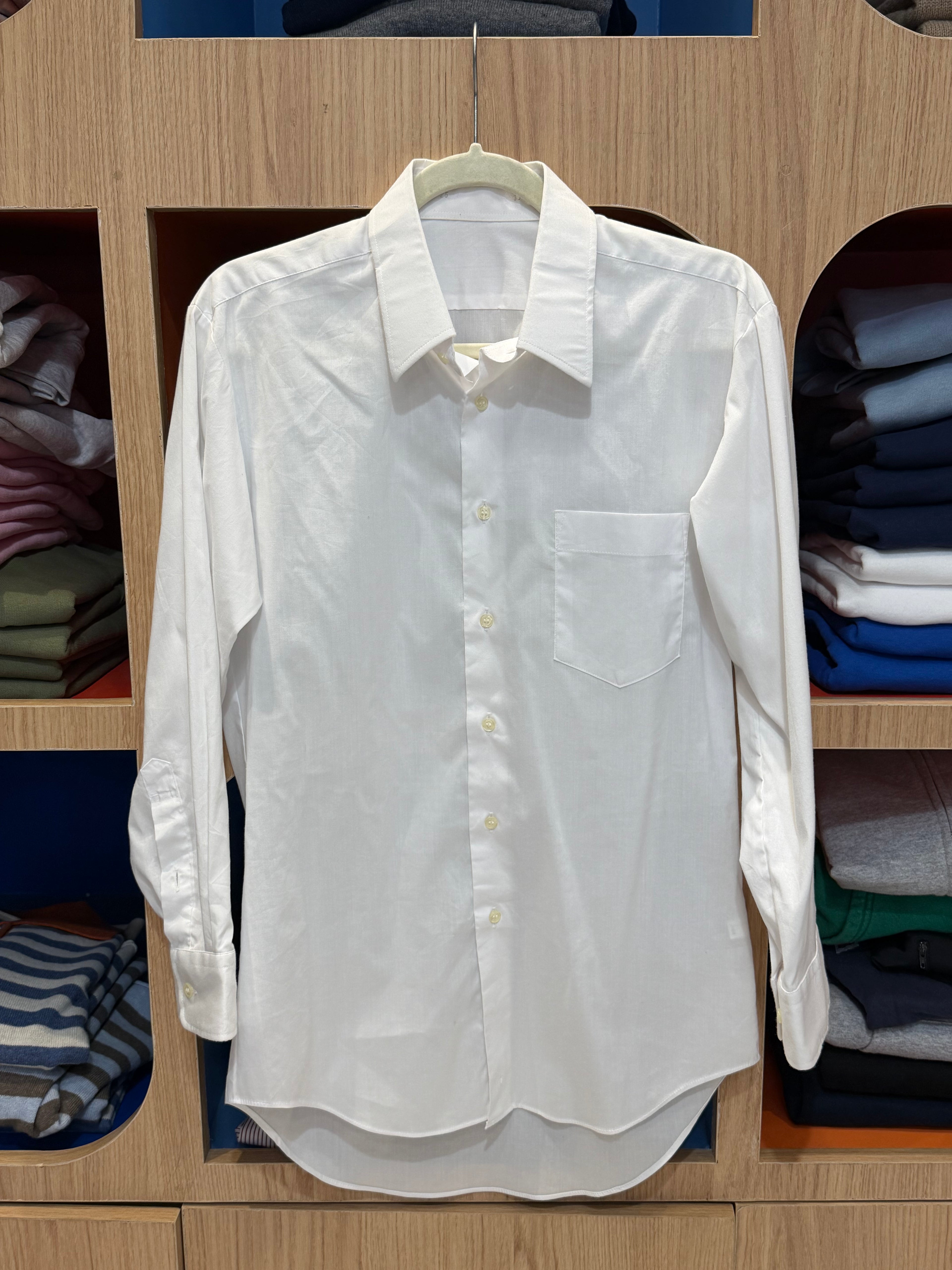Chemise en popeline blanche