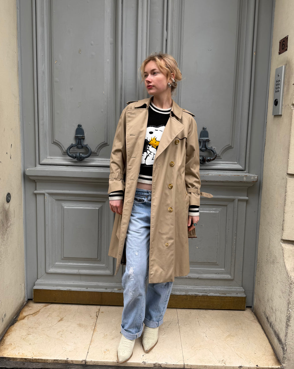 Trench Burberry beige foncé