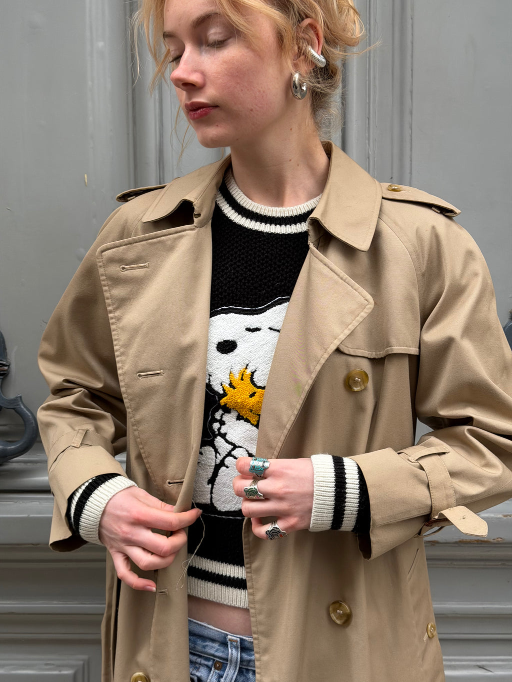 Trench Burberry beige foncé