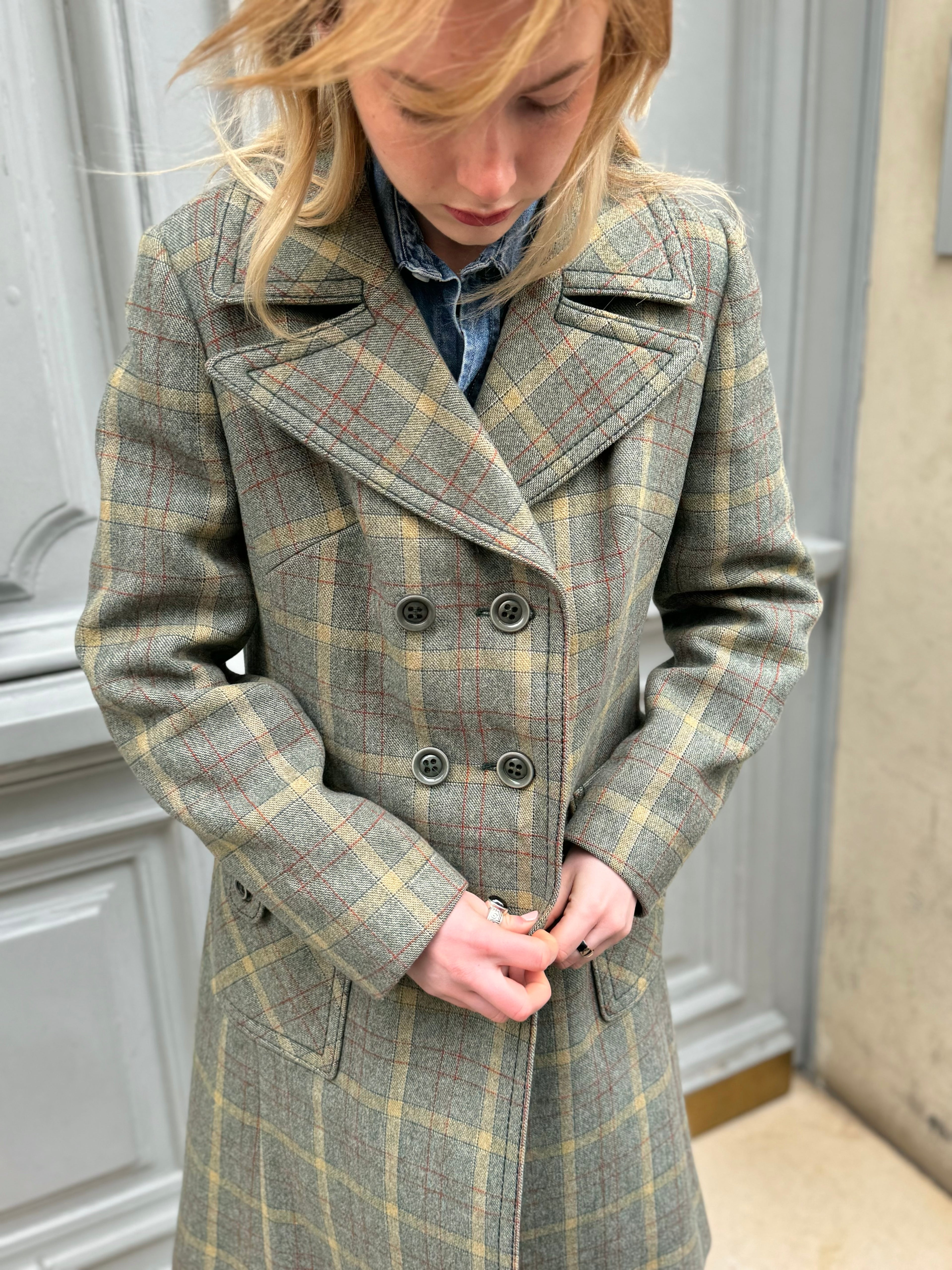 Manteau Weill à carreaux