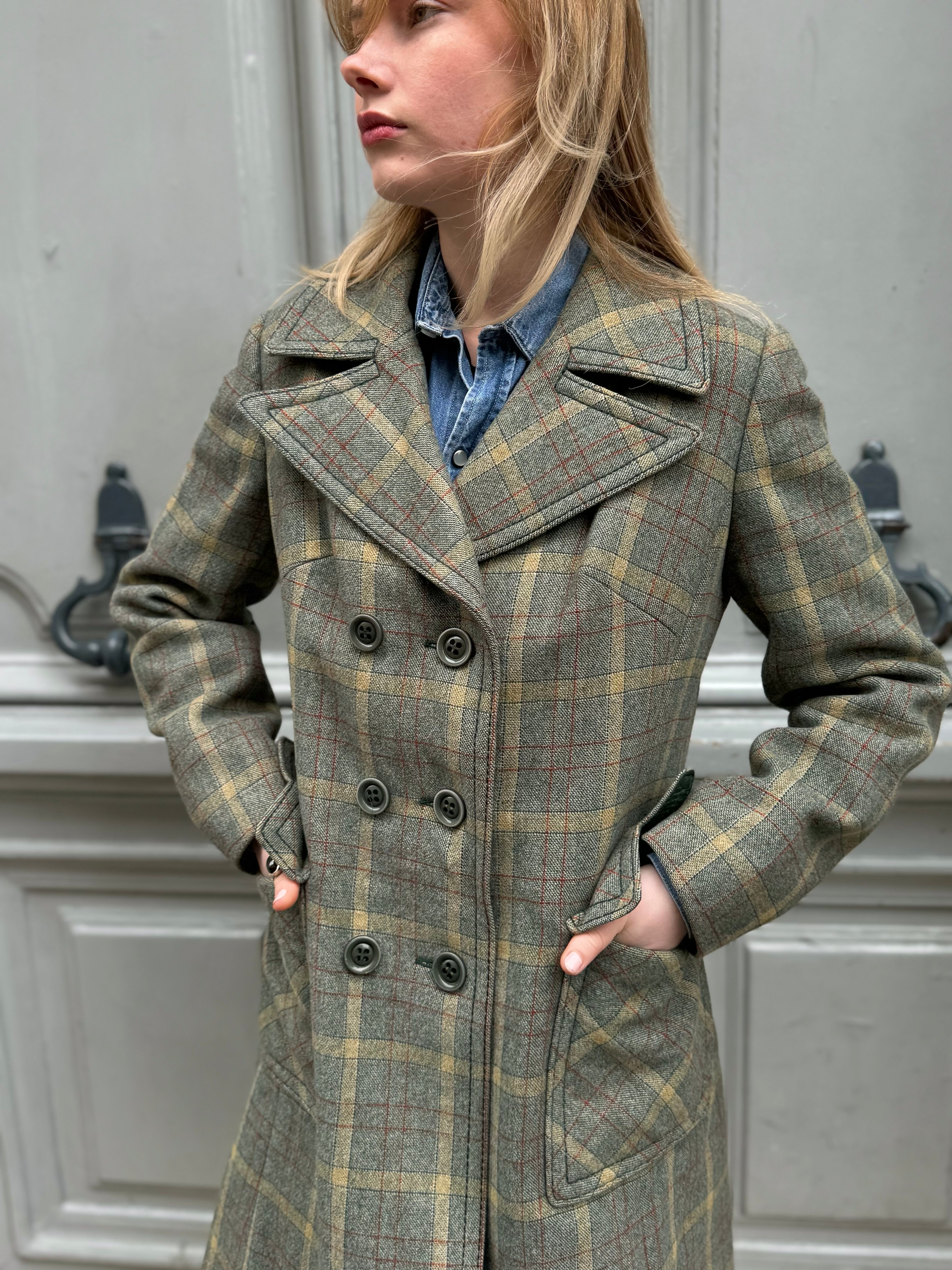 Manteau Weill à carreaux