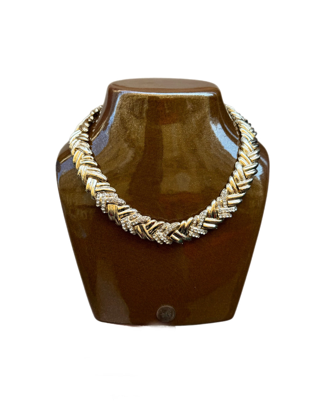 Collier doré strassé