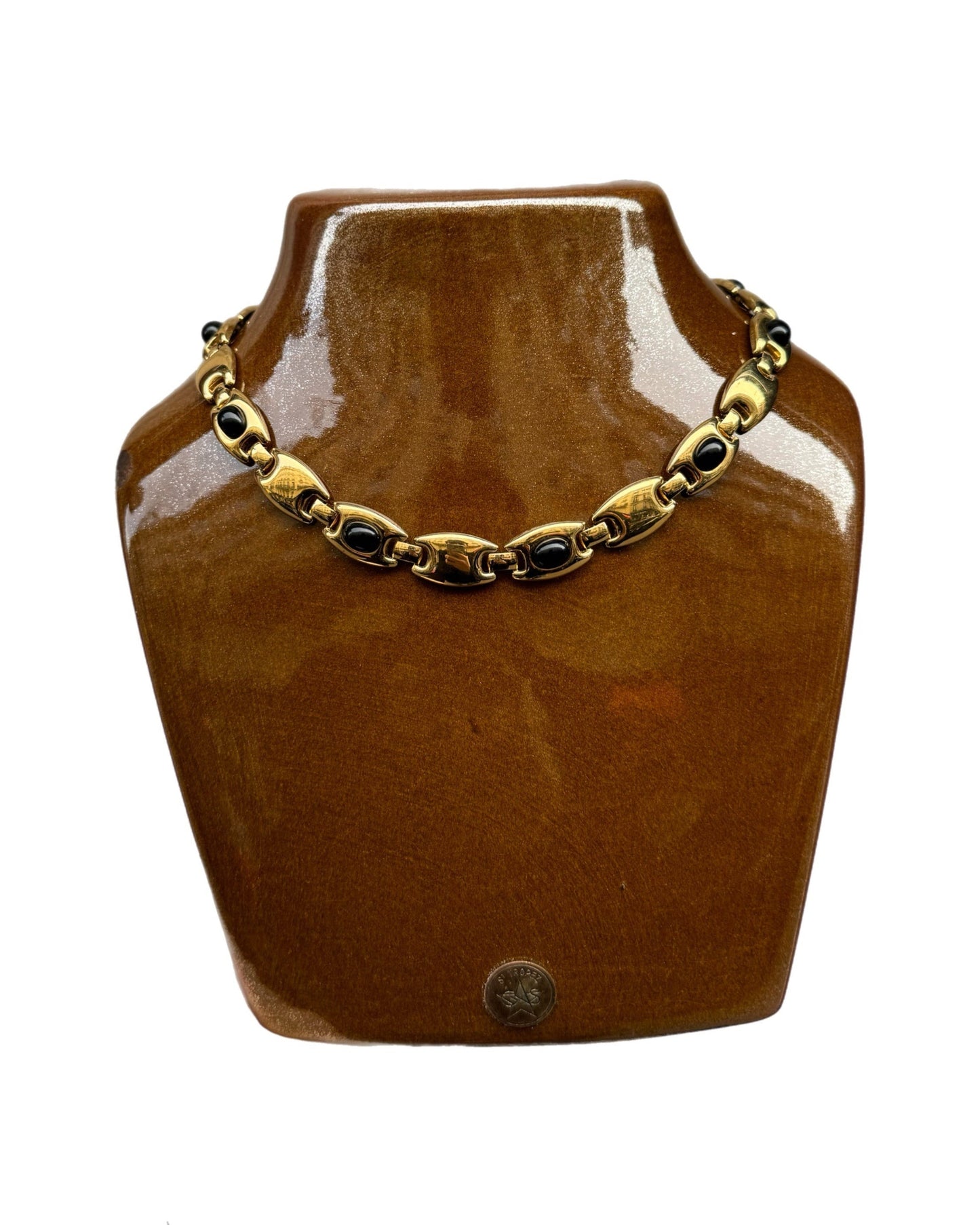 Collier marine et or Monet