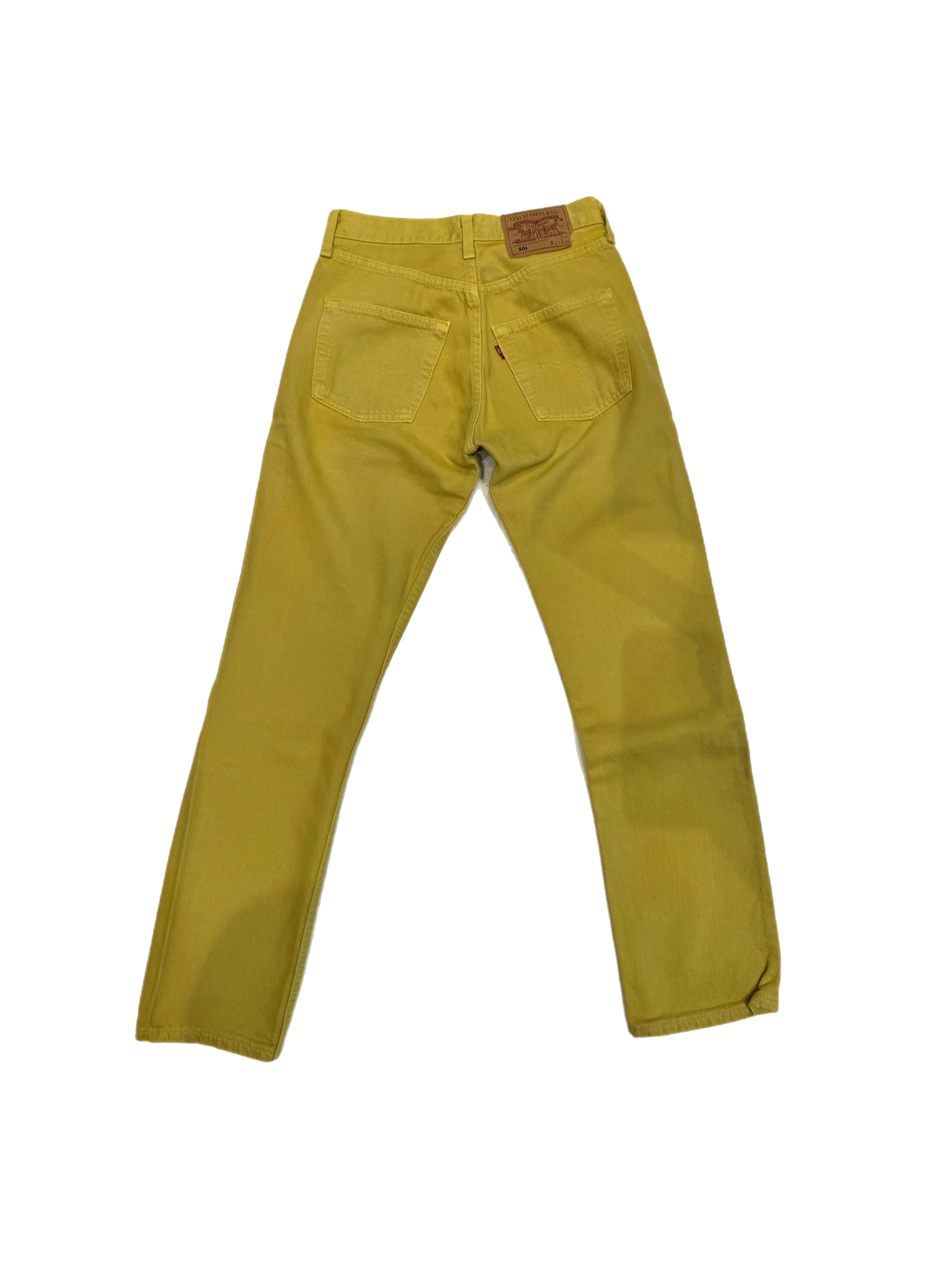 Jeans Levi's 501 W27 L30 jaune - numéro J4
