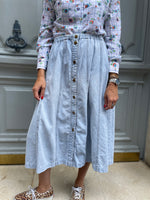 Jupe en jean longue boutonnée