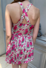 Robe en soie fleurie