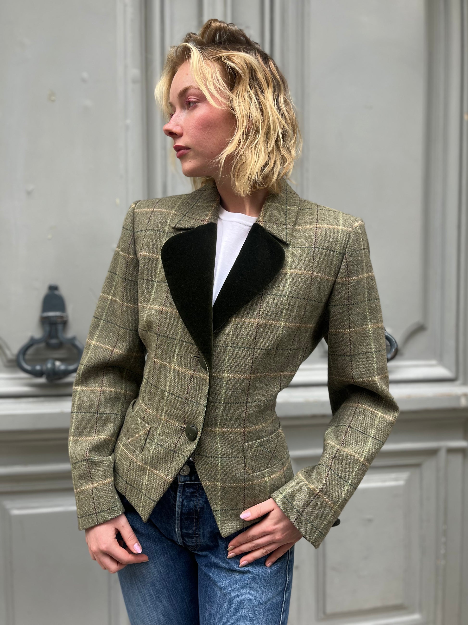 Veste YSL Variation à carreaux