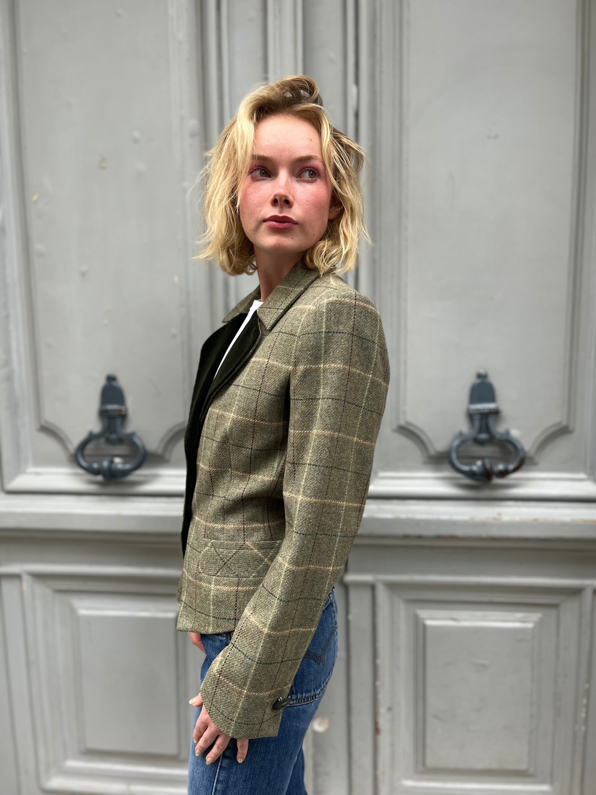 Veste YSL Variation à carreaux