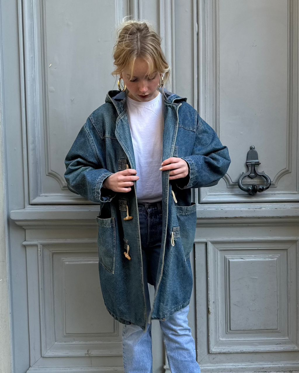 Veste oversize en jean – Le Vintage de Julie1