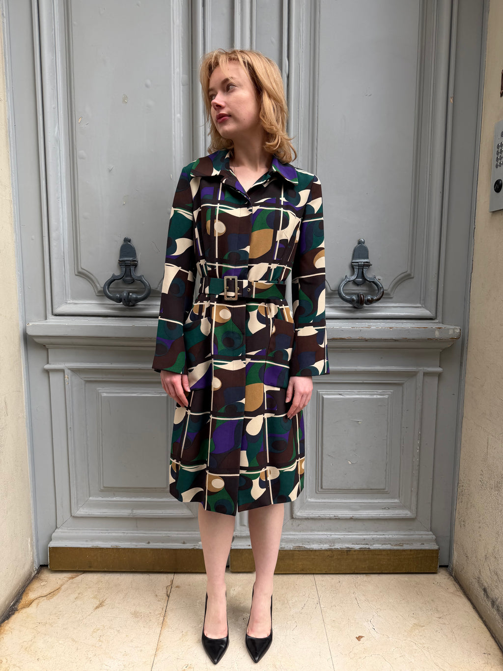 Robe Céline en soie imprimée
