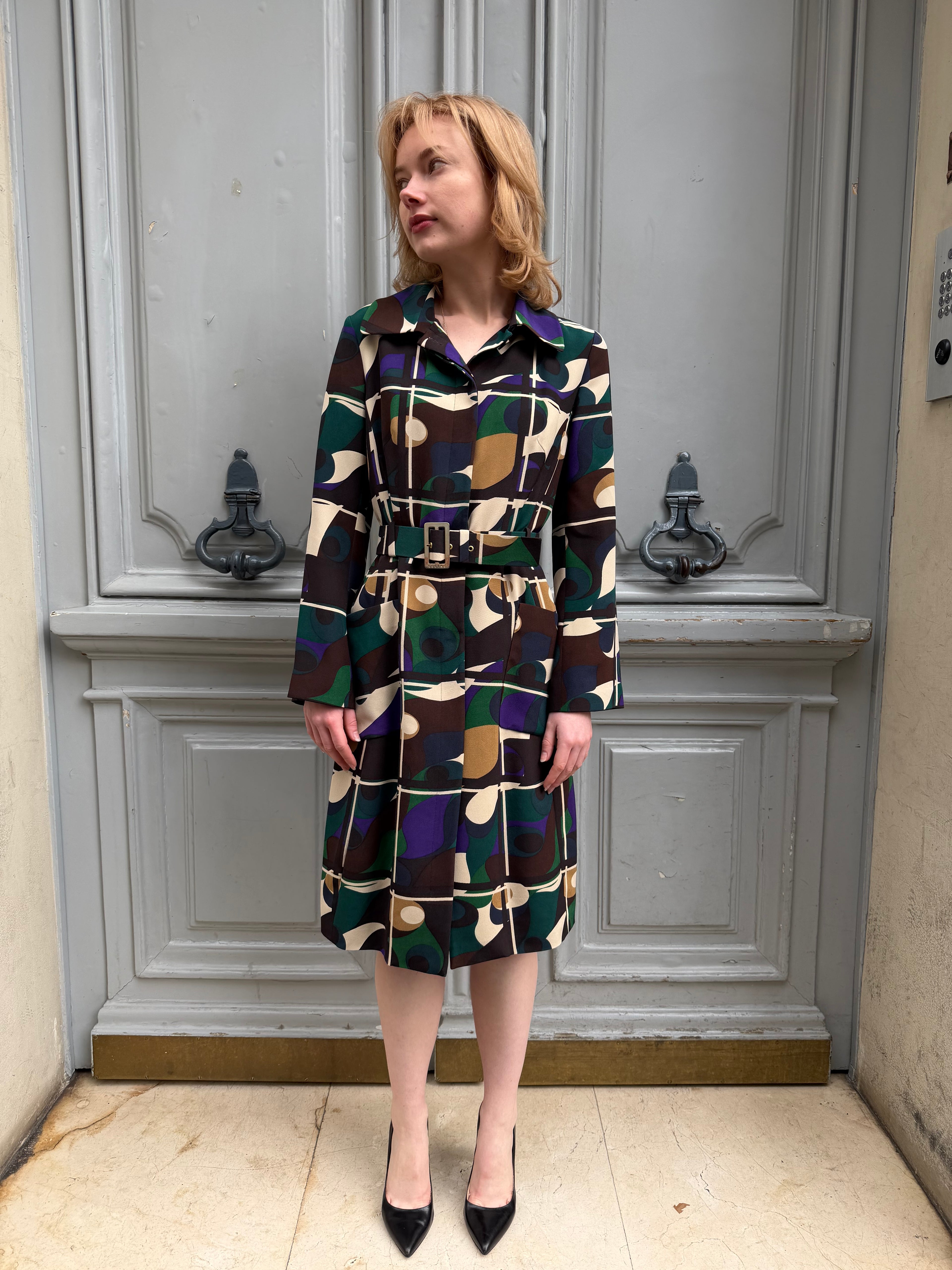 Robe Céline en soie imprimée