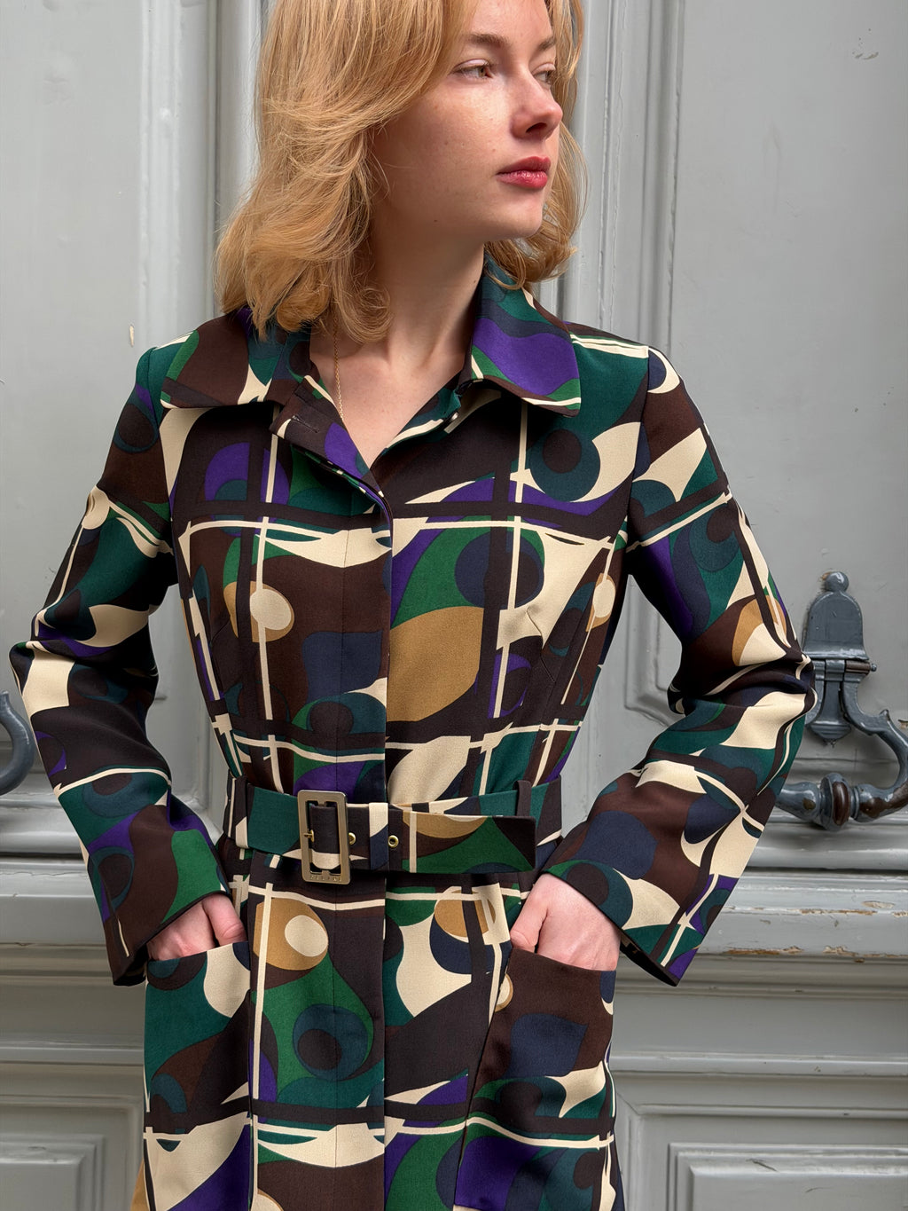 Robe Céline en soie imprimée