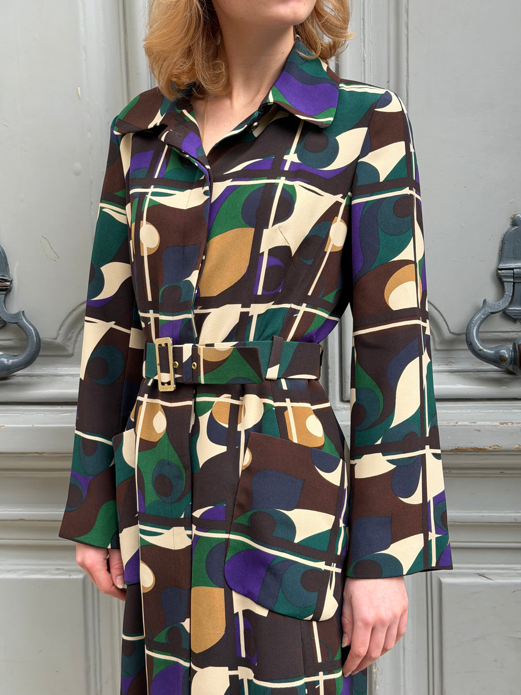 Robe Céline en soie imprimée