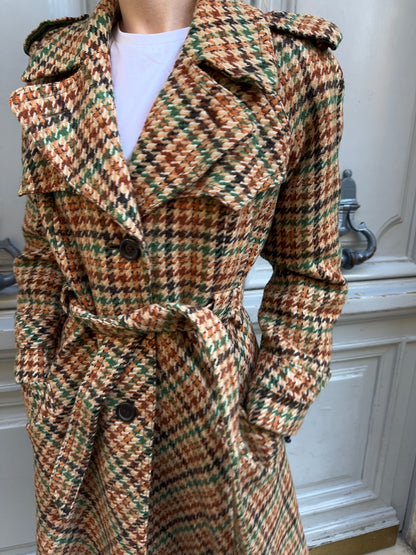 Manteau pied-de-coq 70's