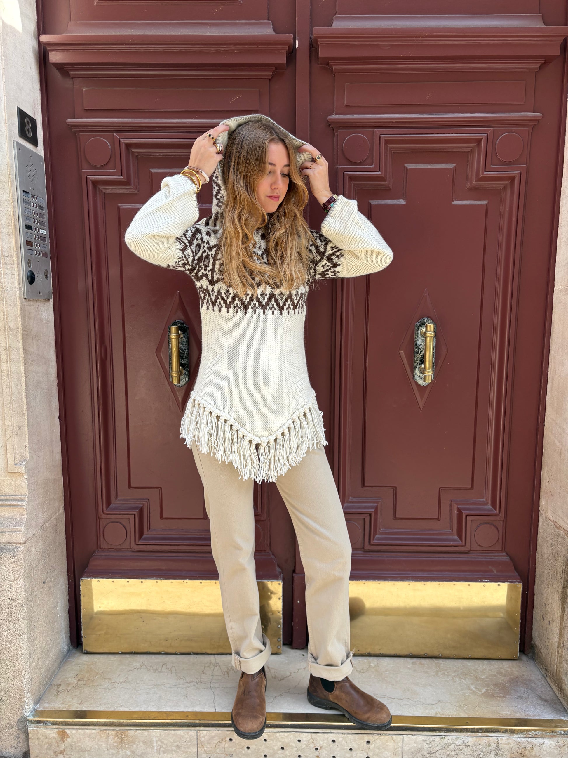 Pull poncho à capuche Ralph Lauren