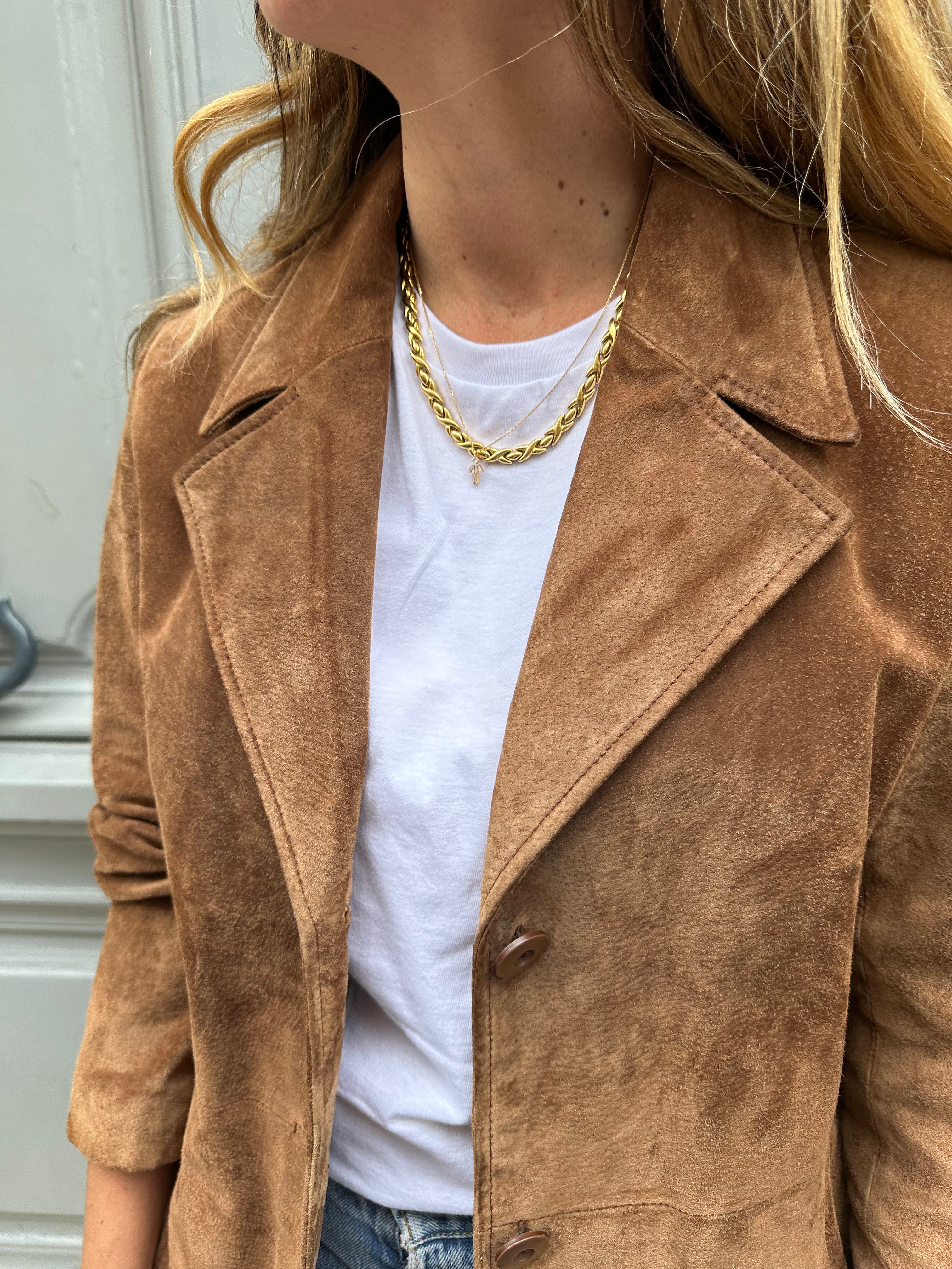 Veste chemise en peau