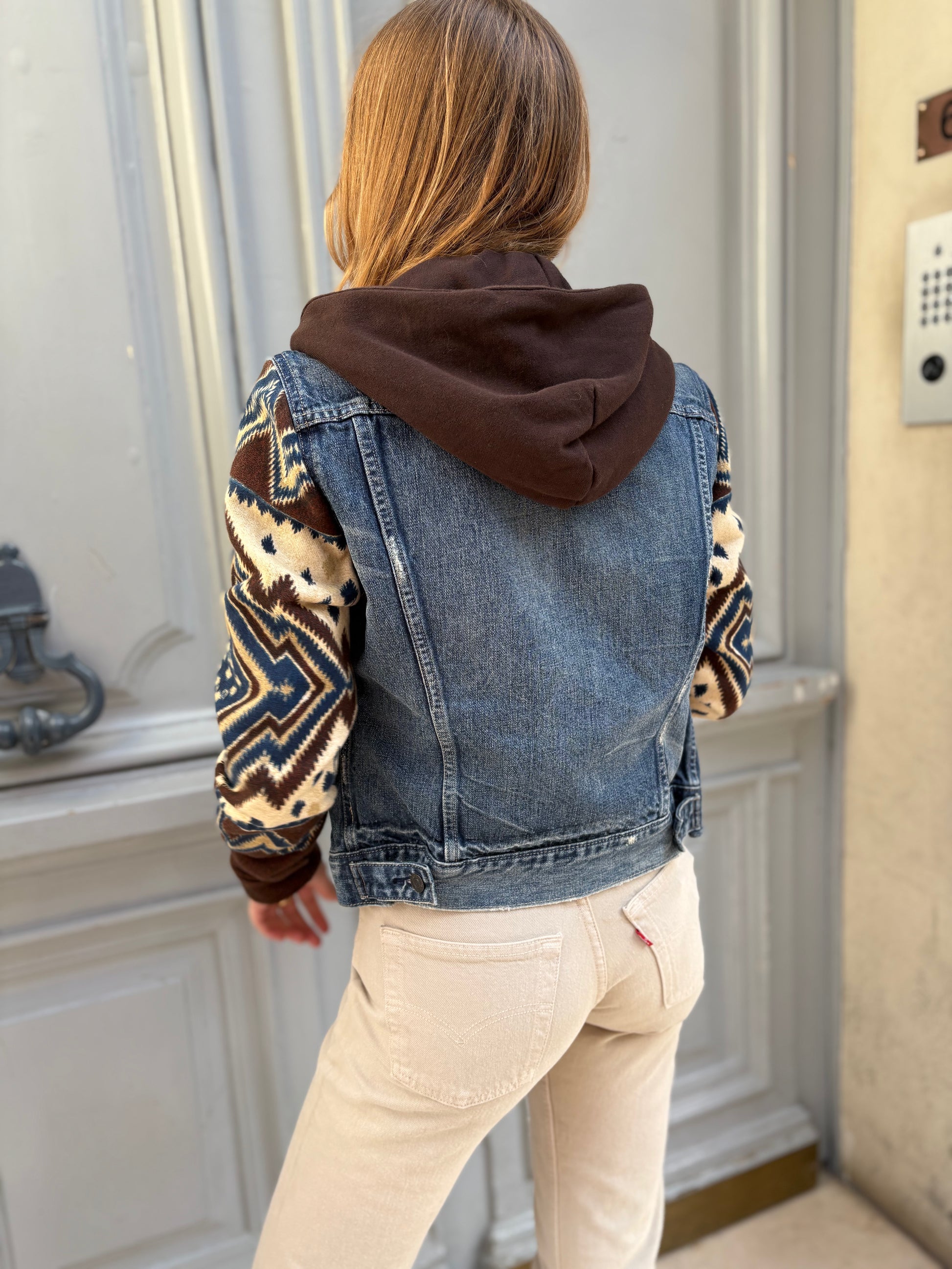 Veste Ralph Lauren  en jean et manches imprimées