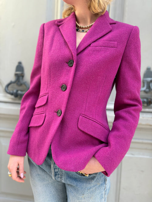 Blazer Ralph Lauren en laine fuchsia