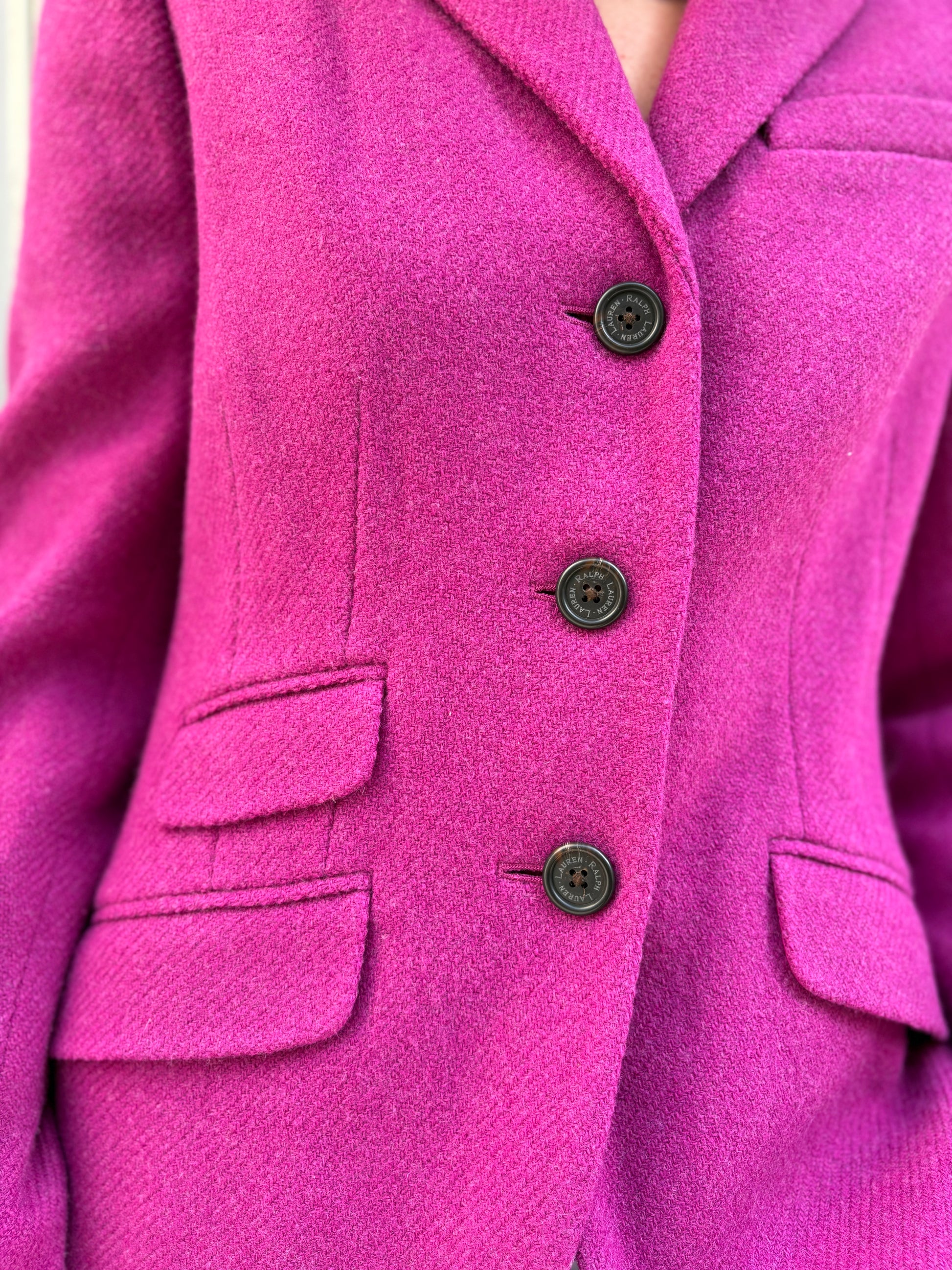 Blazer Ralph Lauren en laine fuchsia